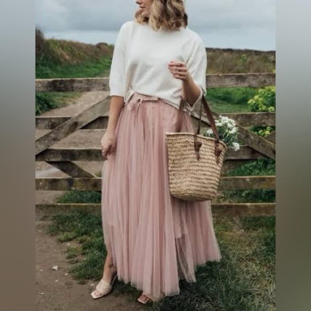 Double layer tulle midi full skirt NWT - Picture 4 of 9
